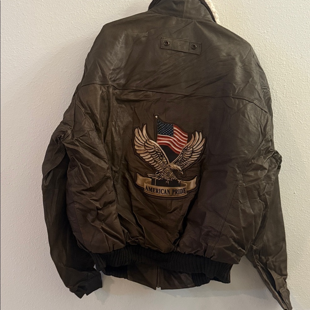 The Bradford Exchange Black Bomber Jacket with Shearling Collar - Picture 2 of 7